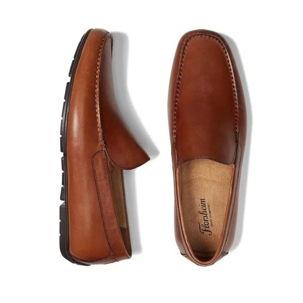 NIB - Florsheim Talladega Moc Toe Drivers,  Cognac - Size 10.5 W